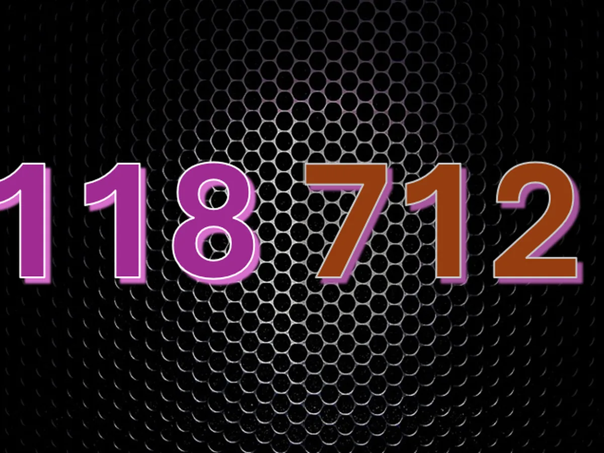 Le numéro 118 712 en gros caractères